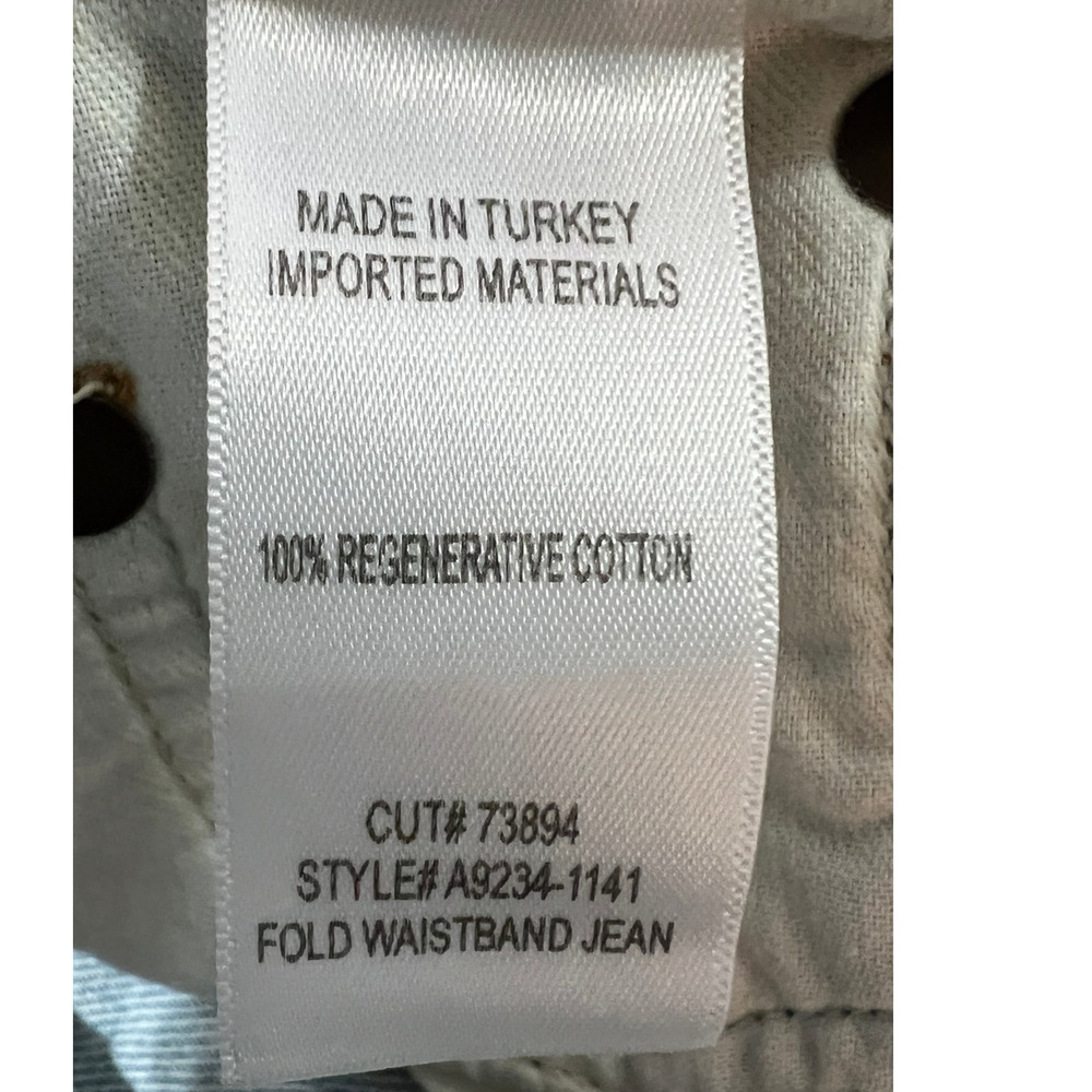 AGOLDE WOMENS 28 FOLDED WAISTBAND HIGH RISE ANKLE WIDE JEANS SIDELINE BLUE NEW - Picture 12 of 14